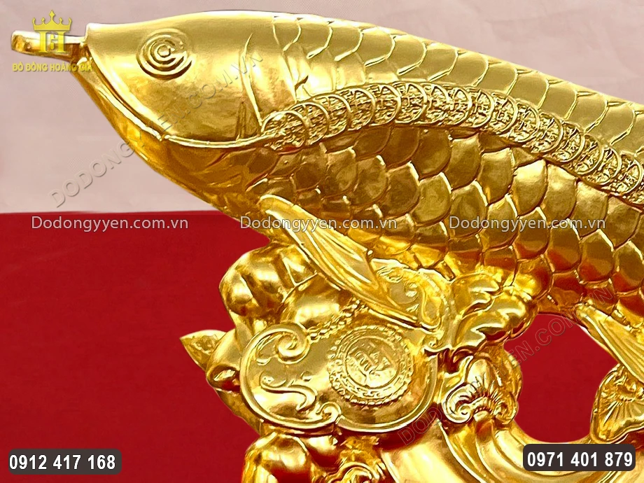 Miệng c&aacute; rồng ngậm đồng xu